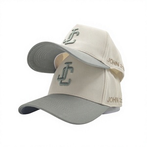 High Quality Two Tone 5 Panel Baseball Cap Custom Embroidery Logo Low MOQ OEM Urban Streetwear Fashion Premium Branded <b>Top</b> - Product Image 2