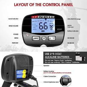 Yeni fabrika fiyat GC-1071 tutamak endüstriyel yeraltı altın <span class=keywords><strong>Metal</strong></span> dedektörü altın gümüş takı algılama 9V akülü - Product Image 2