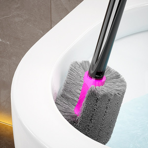 Kaiyoujie Toilet Brush <b>Set</b> Long Handle Wall Mounted No Drill Ergonomic Design For <b>Bathroom</b> Cleaning - Product Image 3