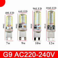 Ampoule LED G9 Globe haute puce LED 7W 9W 10W 12W 220V Dimmable G9 3000-6000K AMY Sheng