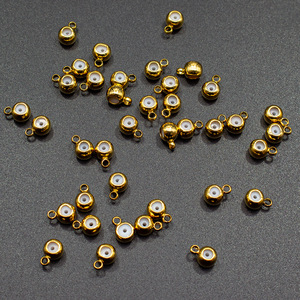 DIY Jewelry Accessories Copper-plated 18K Gold Color Retention Silicone <strong>Plug</strong> Adjustable Bead <strong>Chain</strong> Positioning Beads Micro - Product Image 2