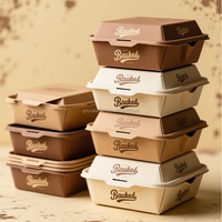 Boîtes alimentaires biodégradables en kraft personnalisées les plus vendues - Emballage jetable écologique pour la restauration Prix direct usine