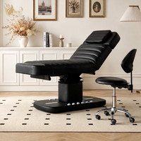 Lit de massage électrique moderne réglable en hauteur, lit de salon de beauté réglable en cuir PU durable, lits faciaux pour clinique esthétique et salon