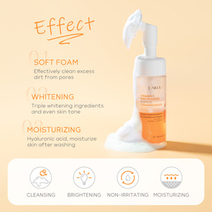 Nettoyant visage LAIKOU à la vitamine C et à la niacinamide avec brosse massante, nettoyage en profondeur, réduit les points noirs, 120 ml - Product Image 3