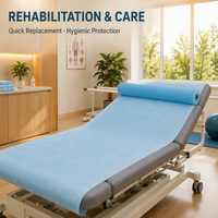 Rouleau de draps jetables en polypropylène non tissé laminé imprimé SMS coloré pour table d'examen et de massage