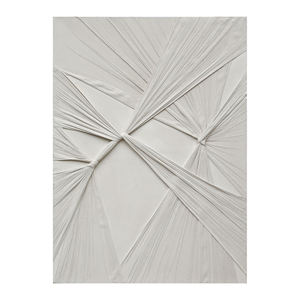 لوحة قماشية حديثة مؤطرة بخطوط بيضاء تجريدية، عمل فني للديكور المنزلي، لوحة جدارية 100×140 سم - Product Image 2