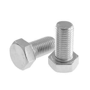 Factory Direct Sale M10 304 Stainless Steel Din933 Hex Bolts M2-M42 A2-70 Grade Box Packing With Sizes 100mm 80mm 40mm 25mm 20mm