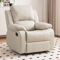Fauteuil inclinable individuel en cuir, confortable et très populaire, avec fonction de massage, chauffage et bascule, idéal pour la chambre à coucher
