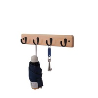 Porte-clés mural en bois naturel, support de rangement multifonctionnel pour entrée et maison