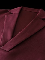 T-shirt Homme Rouge Bordeaux Vintage Uni à Manches Longues Col V Coupe Slim 2026 Nouvelle Collection Automne Doux Confortable Élégant et Tendance
