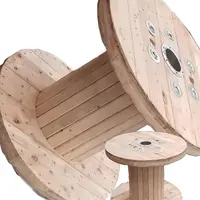 Set de bobines en bois de haute qualité, moulinet pour câbles en fiber optique, tambour