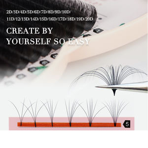 Extensiones de Pestañas Yelix 0.03/0.05/0.07mm, Fácil de Aplicar, Estilo Mega Ruso, 8-19mm, Camellia CC D, Fans de Volumen Pre-hechos - Product Image 2