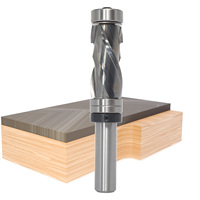Fraise à rainurer ultra-performante à compression supérieure et inférieure, motif en spirale, gabarit pour le travail du bois, diamètre 3/4 pouces