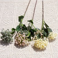 Branche de baies artificielles très vendue, bourgeons d'hortensia en plastique, fleurs de baies pour bouquet de mariage, décoration de table, salle d'exposition