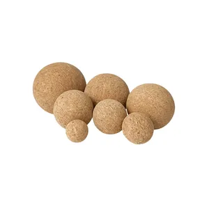 En çok satan 100% doğal mantar büyük masaj fıstık topu Mutil boyutu terapi yüksek yoğunluklu mantar masaj topu