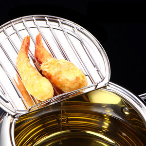 หม้อทอดน้ำมันลึก C293 สำหรับครัว พร้อมอุปกรณ์ทำอาหาร กระทะทอดเทมปุระ ควบคุมอุณหภูมิได้ ผลิตจากสแตนเลส สำหรับทอดไก่ - Product Image 6