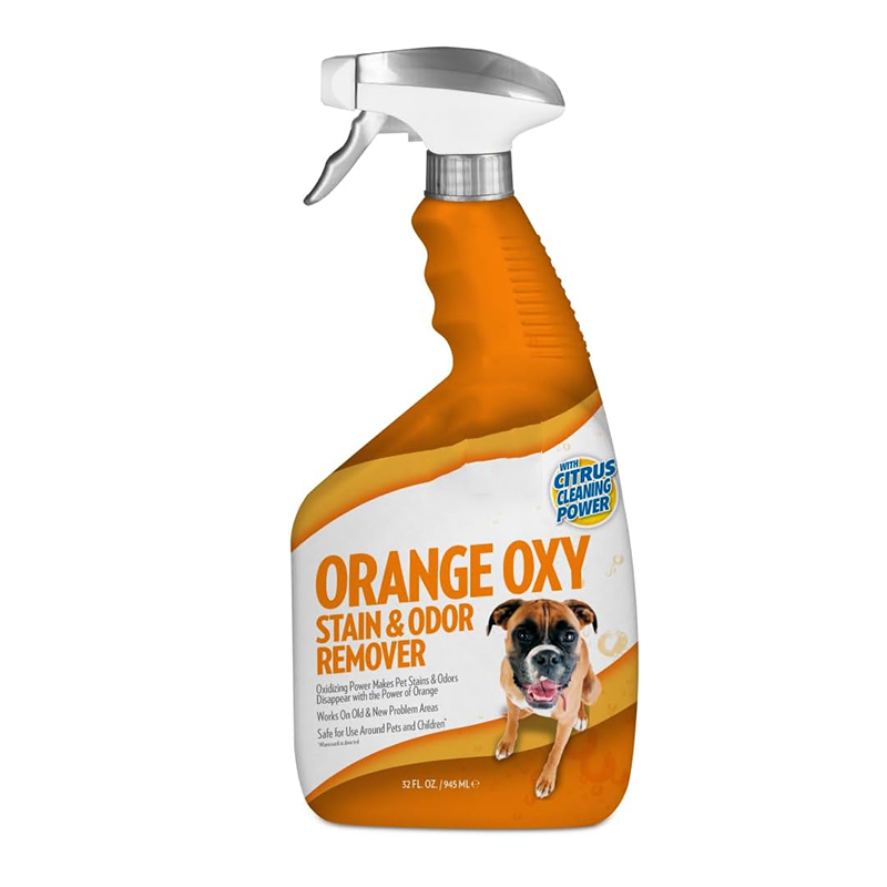 Limpieza oxidante Perro Gato Eliminador de olores Eliminador de manchas de orina para mascotas Spray desodorante con cítricos