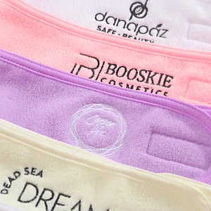 HB1214A Bandeau personnalisé avec logo brodé pour le maquillage, le lavage du visage, le bain, les soins de la peau, les salons de beauté et les spas, pour filles - Product Image 5
