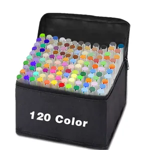 Sipa S1000 pennarello a doppia testa colori permanenti vernice penna in metallo set di pennarelli artistici 120 colori pennarelli evidenziatore