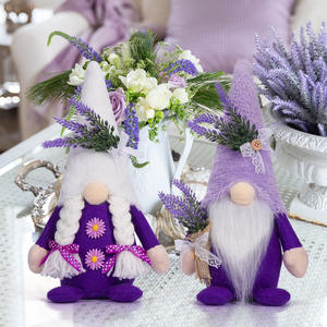 Linda Popular Four Seasons Primavera Lavanda Muñeca sin rostro <span class=keywords><strong>Enano</strong></span> Anciano Muñeca Decoración de escritorio Ornamento - Product Image 4
