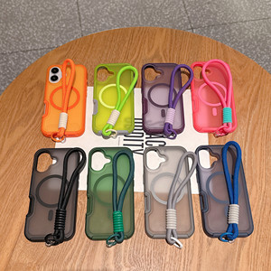 เคสโทรศัพท์แม่เหล็กสำหรับ <span class=keywords><strong>iPhone</strong></span> 17/16/15/14/13 <span class=keywords><strong>Pro</strong></span> <span class=keywords><strong>Max</strong></span>/Air/Plus พร้อมสายคล้องมือ ป้องกันแรงกระแทก ผิวด้าน ป้องกันการตกหล่น - Product Image 2