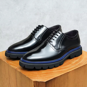 Zapatos Formales de Negocios para Hombre, Hechos a Mano, de Cuero Vacuno Genuino, con Cordones, Impermeables, Transpirables, Antideslizantes - Product Image 3