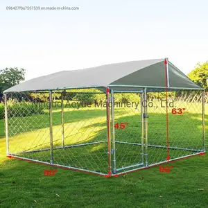 Large Dog Playpen Outdoor Dog Fence for Backyard Dog Run with Waterproof Cover