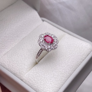 925 sterling Silver Luxury Chính hãng <span class=keywords><strong>Ruby</strong></span> Đá Nhẫn nhà máy giá có thể điều chỉnh Rhodium mạ cho đám cưới - Product Image 4