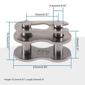 GOOFIT 420 eslabones de <span class=keywords><strong>rodillo</strong></span> Maestro de cadena de motocicleta para 50cc 70cc 90cc 110cc 125cc ATV Dirt Bike Pit Bike Go Kart ciclomotor Scooters - Product Image 2
