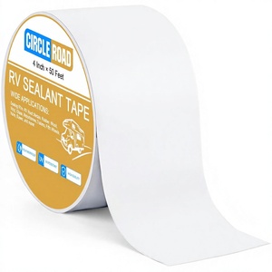 Ruban d'<span class=keywords><strong>étanchéité</strong></span> pour <span class=keywords><strong>toit</strong></span> de <span class=keywords><strong>camping</strong></span>-<span class=keywords><strong>car</strong></span> CircleRoad, caoutchouc blanc, 4 pouces x 50 pieds, résistant aux UV, imperméable, pour la réparation de <span class=keywords><strong>camping</strong></span>-cars, caravanes, bateaux - Product Image 1