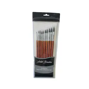 BOMEIJIA Factory Supply 11PCS Popular Artist Paint Brush Round Tip Professional Acrylic Painting Brushes For Art Drawing
