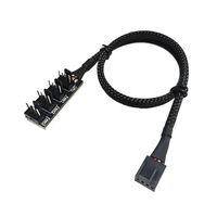 Kipas sasis komputer, papan kontrol kecepatan CPU Motherboard satu menit 4Pin empat PWM kontrol suhu