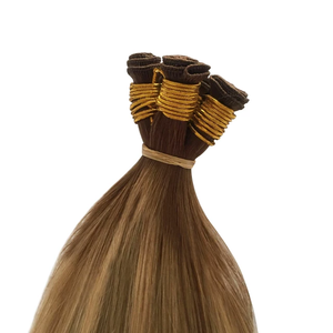 Jasmine Beauty Luxury Hair New Raw Virgin European Double Drawn Hand Tied weft Weft Human Hair Extensions Double Genius Machine - Product Image 2