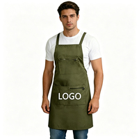 Delantal Impermeable Personalizado con Bolsillos con Cremallera, MOQ Bajo, Adecuado para Trabajos con Bandejas, Personal de Tiendas, Estilistas y Baristas