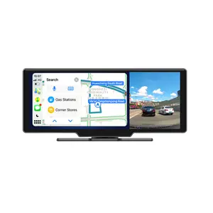 Evrensel kablosuz Android otomatik dokunmatik ekran Dashcam Gps navigasyon 4k 1080p çift Lens Dash kamera Carplay