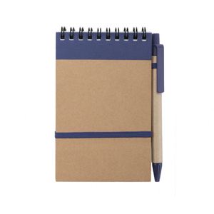NUEVO JUEGO DE CUADERNOS DE NEGOCIOS ECOLÓGICOS REUTILIZABLES DE PAPEL RECICLADO TAMAÑO A6 CON BOLÍGRAFO, LOGOTIPO PERSONALIZADO, SET DE REGALO KRAFT - Product Image 5