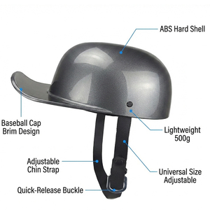 Casque de moto rétro style allemand, casque ouvert pour scooter, cyclomoteur, jet, pour adultes, hommes et femmes - Product Image 2