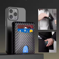 Portefeuille compact en métal anti-RFID, en cuir microfibre, avec fermeture à bouton, style bifold, fenêtre pour carte d'identité, fente pour espèces à accès rapide, minimaliste