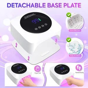 Lámpara Profesional para Uñas: 57 LED, 3 Temporizadores, Sensor Inteligente y Función de Banco de Energía - Luz UV/LED Recargable para Curado de Esmalte en Gel - Product Image 6