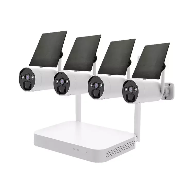Tuya 4 Ch 4 Channel 3Mp Wifi Ip Cctv Camera Kit Wireless Security 8 Channels Solar Nvr Set System Outdoor