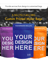 Emballage personnalisé pour poudre de peptides, sachet en Mylar refermable avec fermeture éclair, sacs de stockage en aluminium anti-humidité