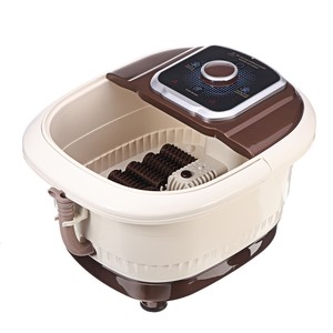Appareil de massage des pieds électrique Sunkin à température constante, avec séparation eau-électricité, nœuds d'acupression simulés, massage à bulles d'oxygène et lumière rouge - Product Image 6