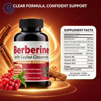 Meilleur prix OEM – Gélules de berbérine végétalienne naturelle 500 mg 1000 mg – Extrait d'herbes de berbérine HCl – Compléments cutanés à base de berbérine