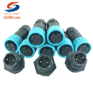 M16 2+8핀 5A/15A 정격 나일론 구리 접점 패널 4홀 소켓 무납땜 전원 전기 항공 커넥터 - Product Image 6