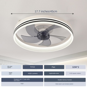 Durliten-Ventilador de techo con aspas de hierro, luz de techo con control remoto, para restaurante, hogar, Industrial - Product Image 4