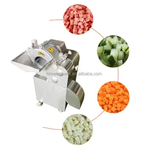 Máquina automática para cortar en cubitos de raíz de loto, máquina cortadora de verduras, máquina cortadora de cubitos de patatas