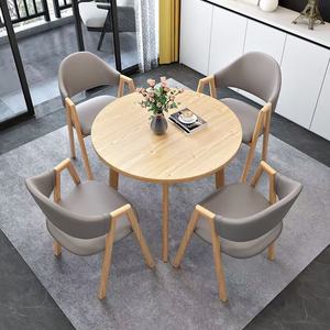 Table de négociation Table de réception ronde et chaise Combinaison Thé au lait Boutique Réception Petite Table ronde Balcon Négociation à domicile - Product Image 1