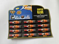 OEM populaire 1.5g bouchon en forme d'éléphant à séchage rapide cyanoacrylate Super colle 12 tubes blister carte Pack usine directe