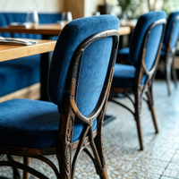 Vente en gros par lots de tables et chaises en rotin et bois massif assorties pour restaurants américains rétro