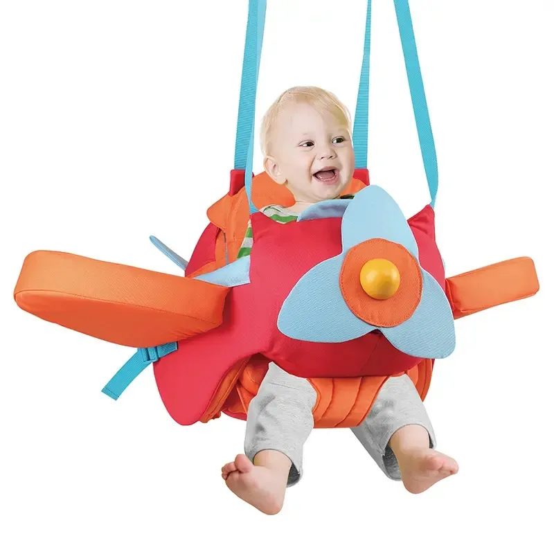 안전 어린이 아기 스윙 비행기 스윙 의자 어린이 방석 및 안전 벨트가있는 아기를위한 실내 야외 교수형 스윙 시트 의자